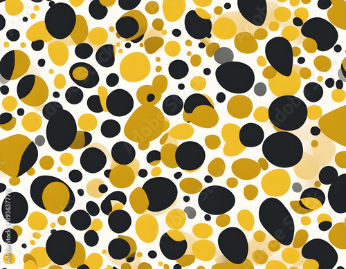 dark yellow irregular abstract polka dots