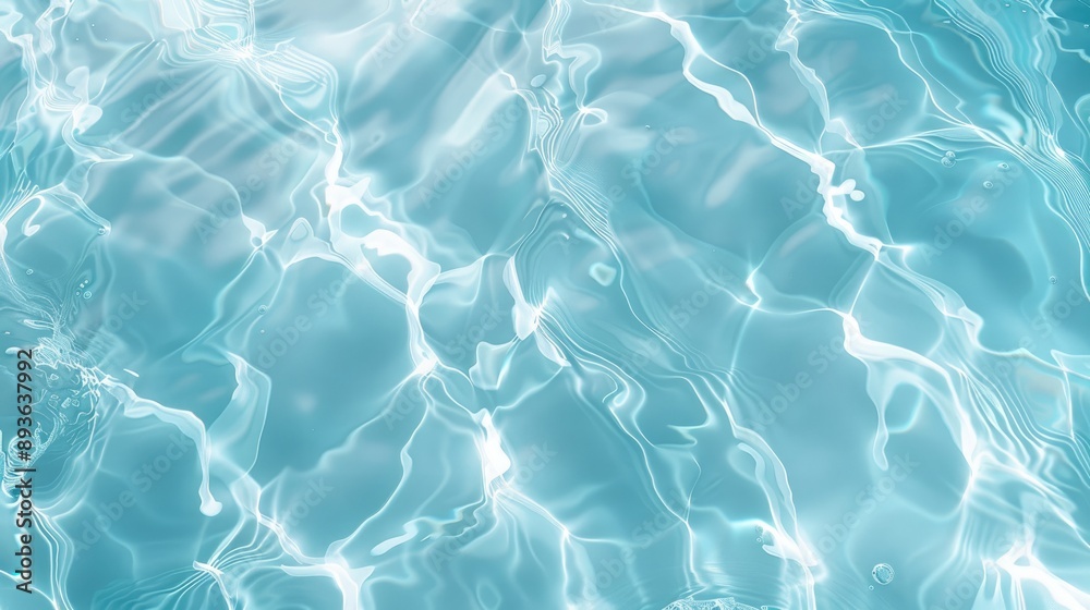Blue pool water texture with ripples, shadows, and marble-like effect. Perfect for product, spa, or travel backgrounds.