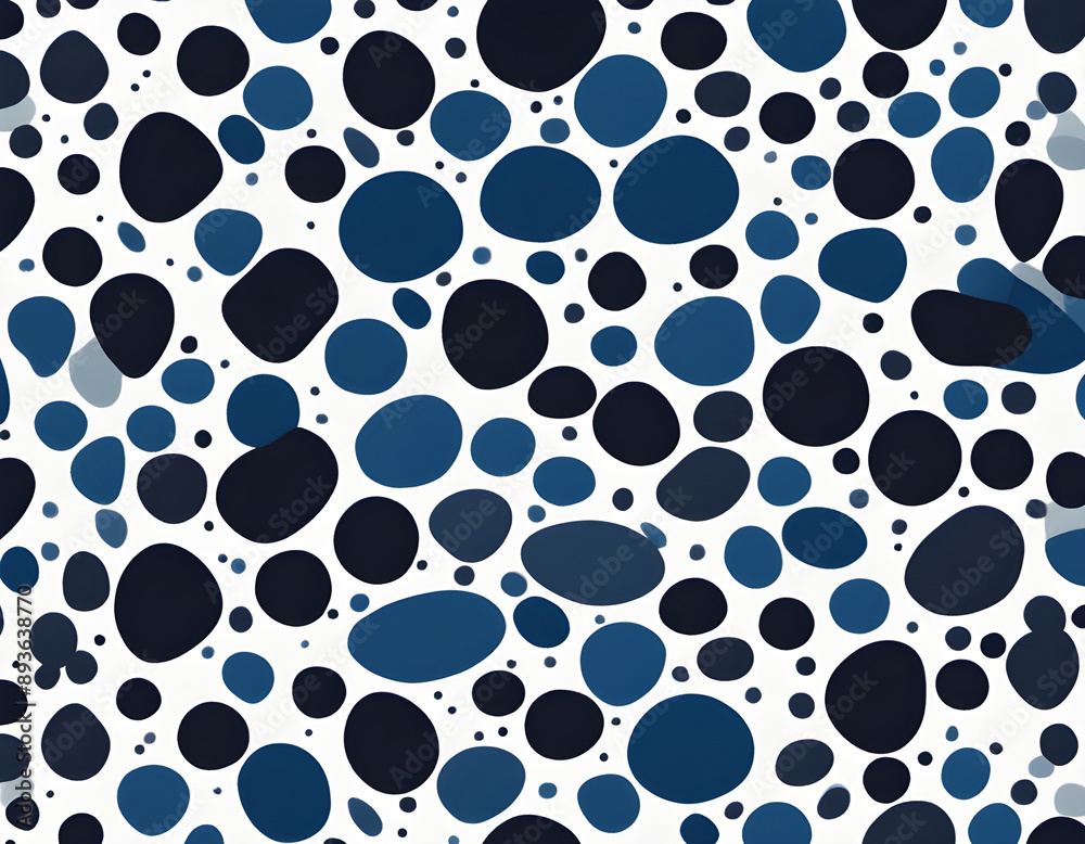 dark blue irregular abstract polka dots