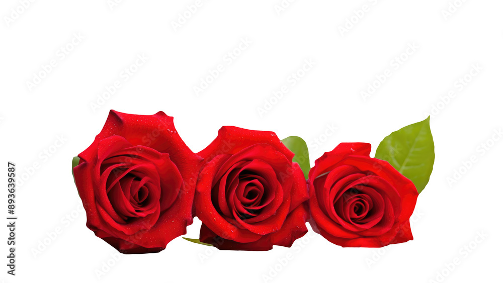 Realistic Beautiful Red Flowers of Roses Kept on Transparent Background. Generative AI. Realistic Beautiful Red Flowers of Roses Kept on Transparent Background. Generative AI.