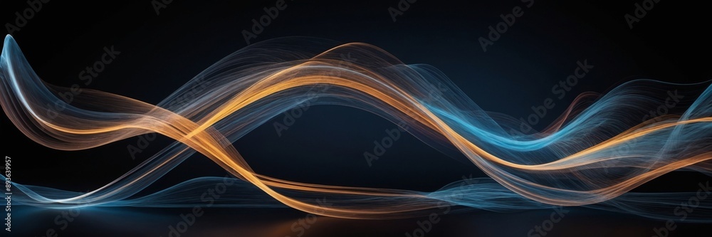 An abstract depiction of musical staves transformed into waves symbolizing sound. An abstract depiction of musical staves transformed into waves symbolizing sound.