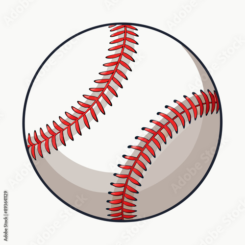 Simple white vector baseball ball isolated on white