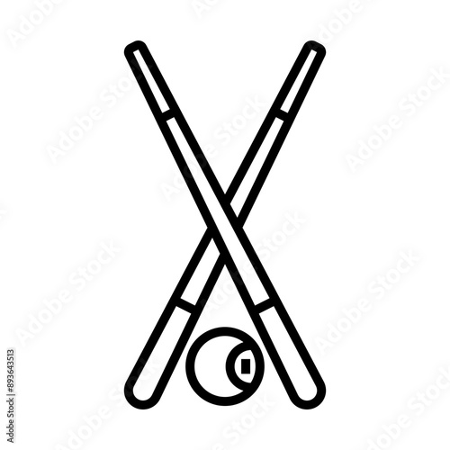 Pool Cue Icon Design