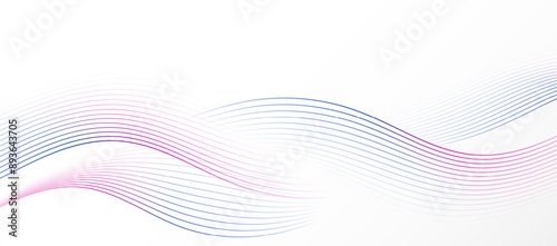 Abstract flowing lines wave. Digital future technology background.