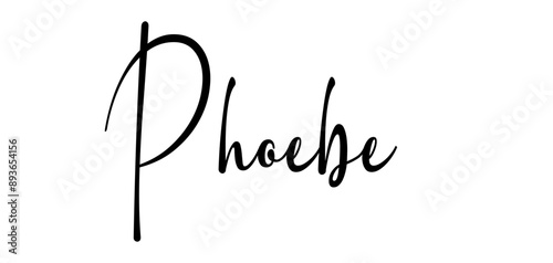 Phoebe - colore nero - parola nome scritta - ideale per websites, presentazioni, biglietti, banners, sweatshirt, stampe, cricut, silhouette, sublimazioni, etichette, adesivi