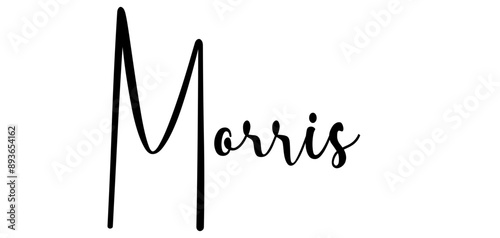 Morris -  colore nero - parola nome scritta - ideale per websites, presentazioni, biglietti, banners, sweatshirt, stampe, cricut, silhouette, sublimazioni, etichette, adesivi