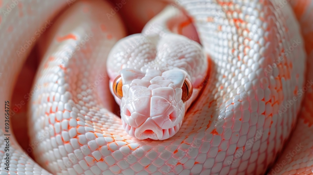 Fototapeta premium close up albino snake 