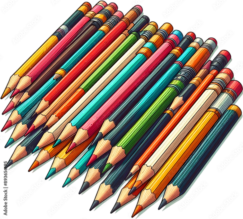 Fototapeta premium color pencil - 색연필. Generative AI