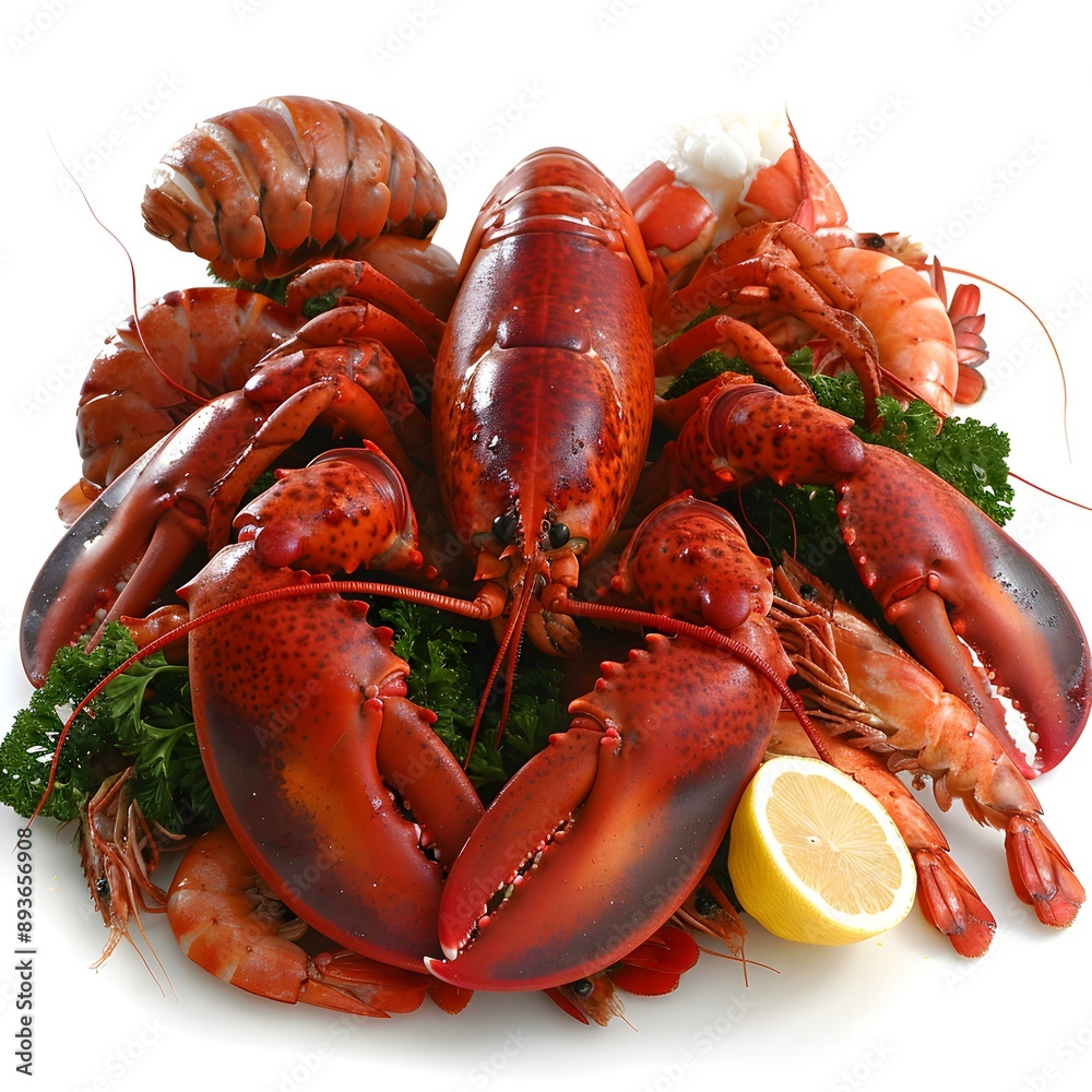 Fresh and delicious seafood including lobster, crab, and shrimp Fresh and delicious seafood including lobster, crab, and shrimp