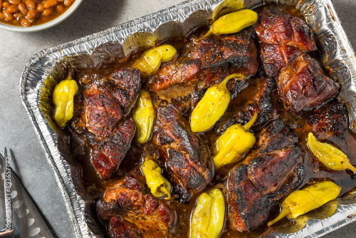 Billede på lærred Barbecue Mississippi Smoked Country Style Ribs