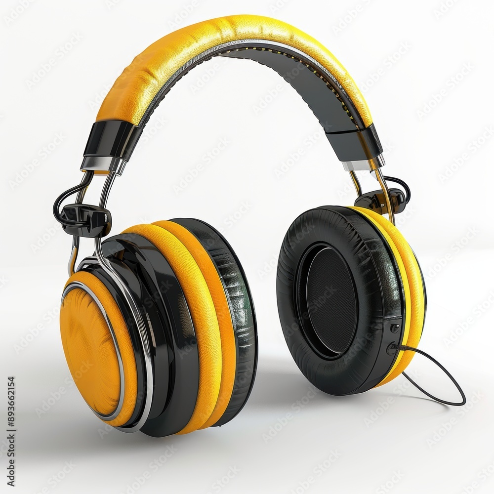 3D headphones isolated on white 3D headphones isolated on white