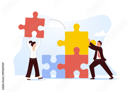 Cooperation and teamwork abstract concept vector illustration set. Crowdfunding and partnership, new idea generation