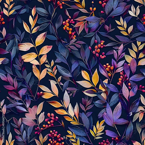 Unique wildflower pattern with varying leaf sizes © Prasanth