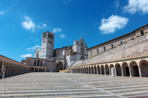 Basilica of St. Francis of Assisi (Basilica Papale di San Francesco) . Assisi, Umbria, Italy