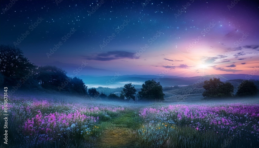 美しい真夏の夜、綺麗な背景画像、デザイン性、幻想的、シンプルにくっきり表現 Generated by AI 美しい真夏の夜、綺麗な背景画像、デザイン性、幻想的、シンプルにくっきり表現 Generated by AI