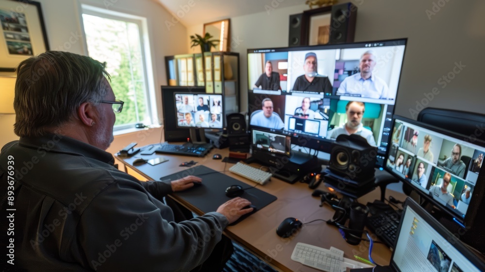 Remote Training Session Led by Instructor in Professional Home Office Setup Remote Training Session Led by Instructor in Professional Home Office Setup