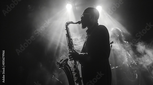 A saxophonist captivates with a soulful solo, weaving emotions and creating an unforgettable experience.