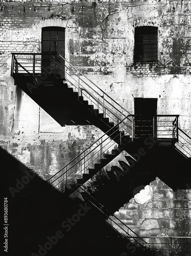 Concrete Staircase With Handrail