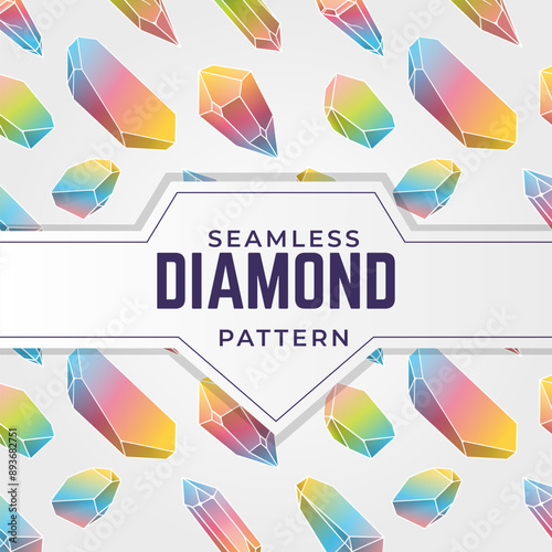 Seamless Gradient Colorful Diamond Pattern