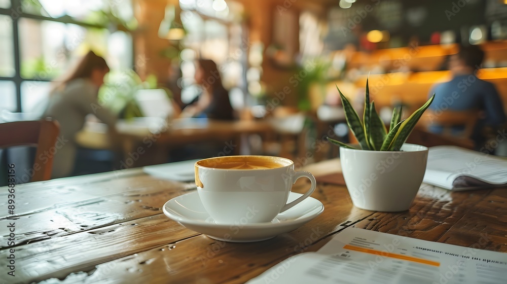 Group of Friends Discussing Travel Insurance at Cozy Coffee Shop