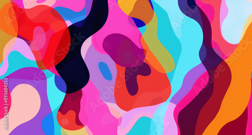 abstract background with colorful shapes and fluid forms