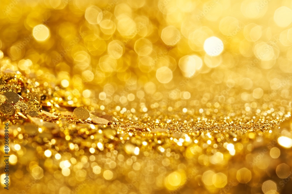 Abstract golden glitter background filled with shiny sparkles, creating a luxurious, festive, and vibrant atmosphere. Abstract golden glitter background filled with shiny sparkles, creating a luxurious, festive, and vibrant atmosphere.