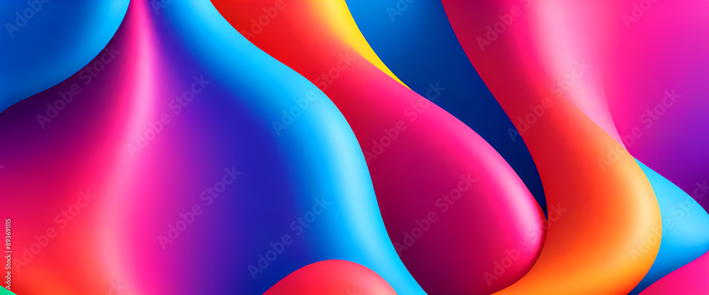Obraz premium illustrazione con elementi geometrici astratti a tema surreale
