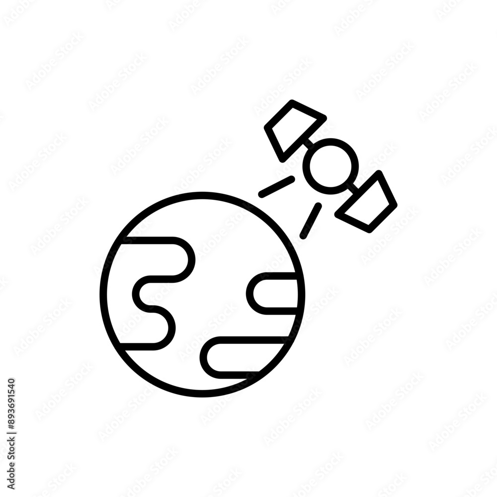 Planet research outline icons, minimalist vector illustration ,simple transparent graphic element .Isolated on white background Planet research outline icons, minimalist vector illustration ,simple transparent graphic element .Isolated on white background