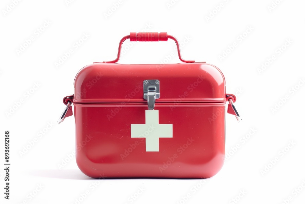 Obraz premium First aid box on white background