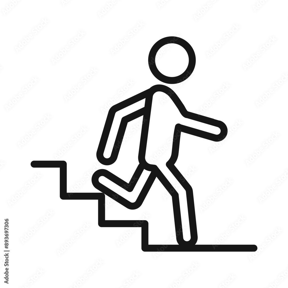 Downstairs icon Black line art vector logo Downstairs icon Black line art vector logo