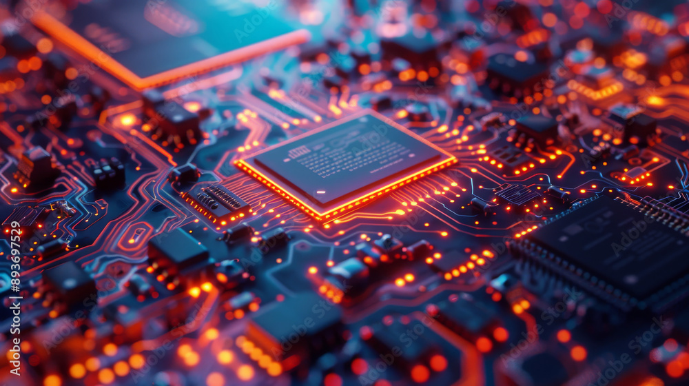Chip, close-up, microscale