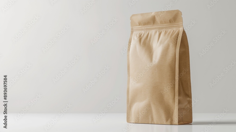 brown paper bag craft mockup on white background brown paper bag craft mockup on white background