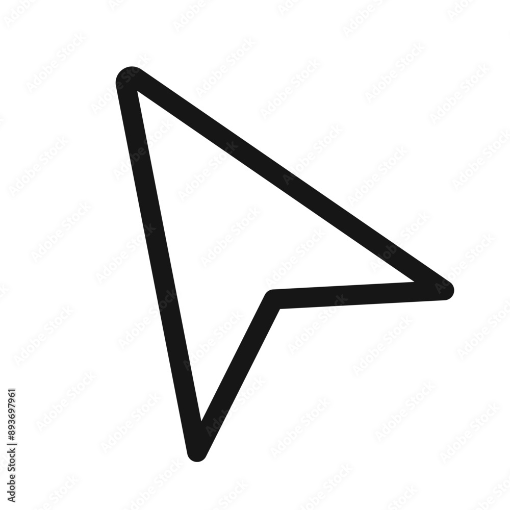 Navigator arrow icon Black line art vector logo Navigator arrow icon Black line art vector logo