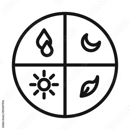 Natural resources icon Black line art vector logo