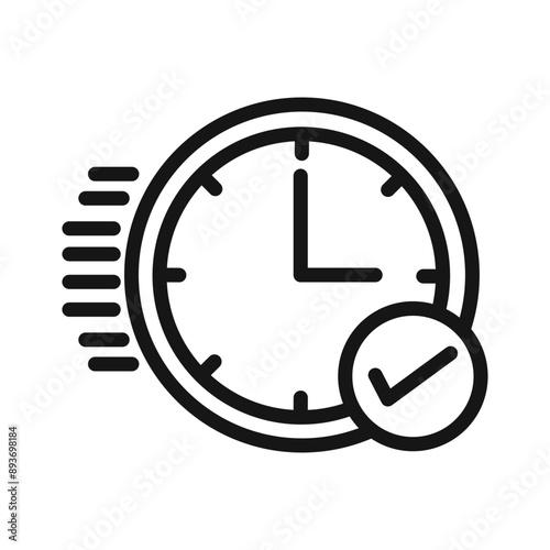 quick response icon Black line art vector logo