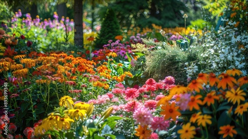 Blooming European flowers in the summer season © CreativeBro