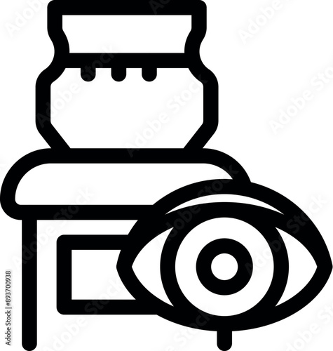 Simple icon of an office water cooler being observed by someone, perfect for representing office gossip