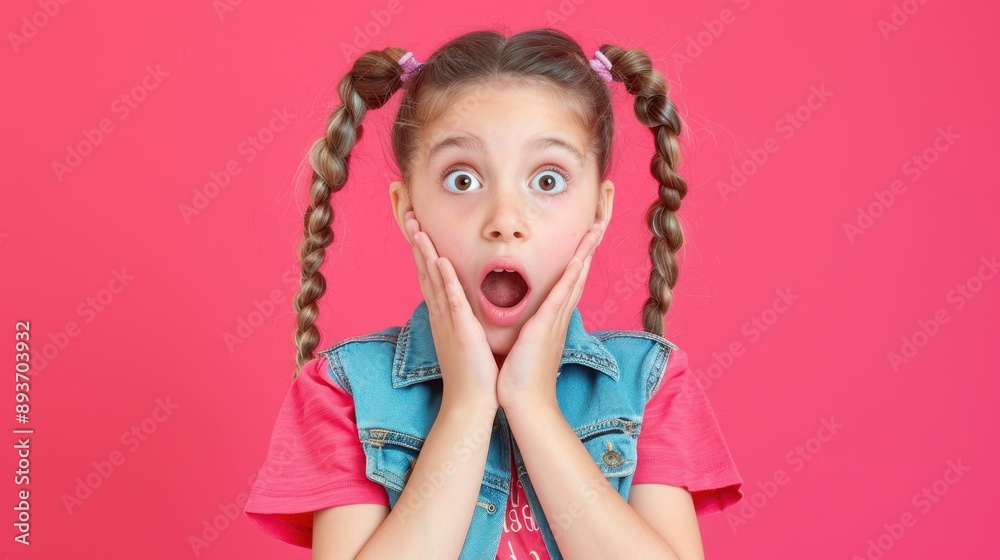 The surprised young girl The surprised young girl