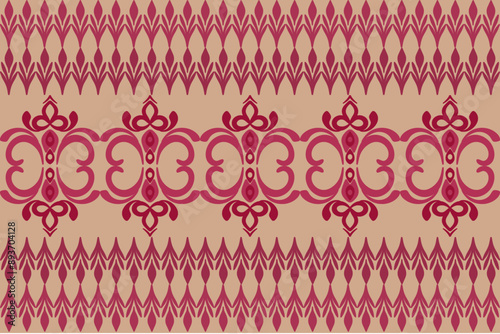Reddish brown Native American  pattern design for background or wallpaper and clothing .