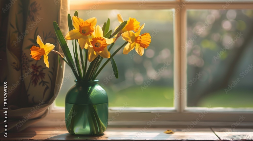 Narcissus bloom displayed indoors Narcissus bloom displayed indoors