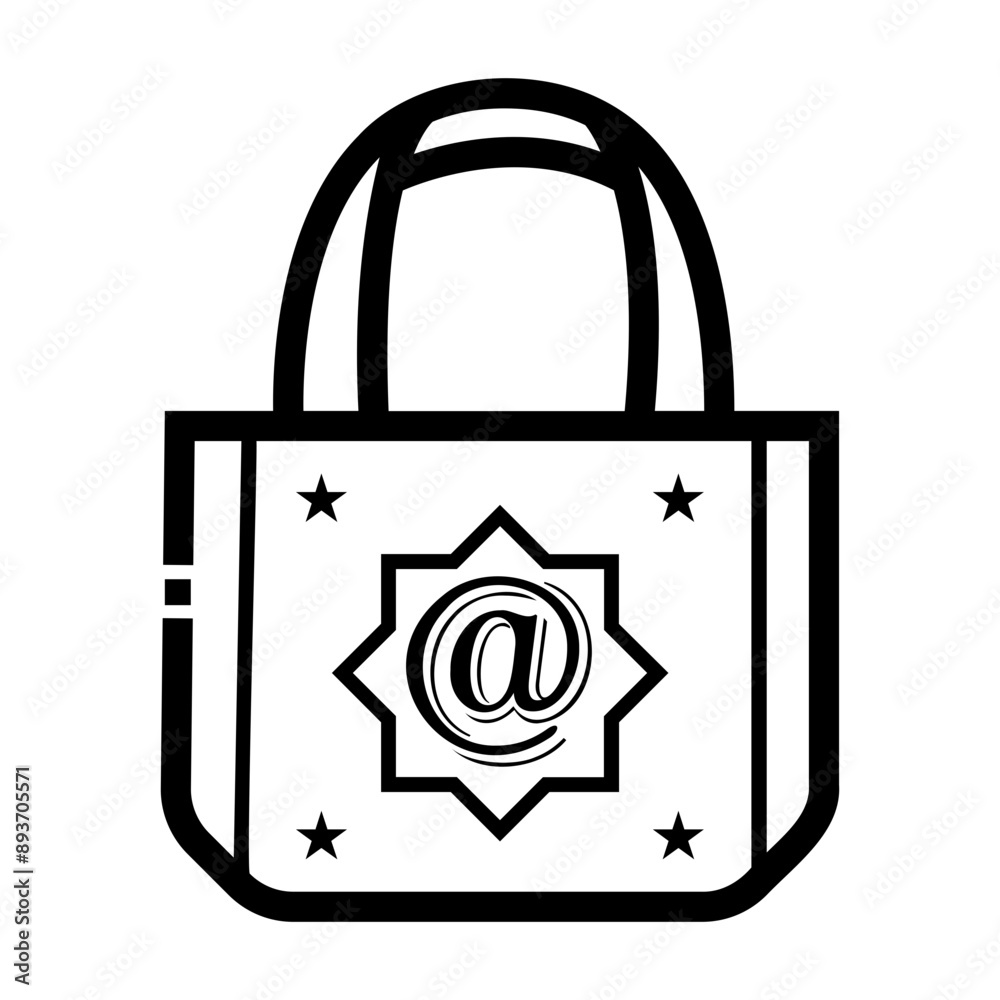 tote bag Line Icon tote bag Line Icon