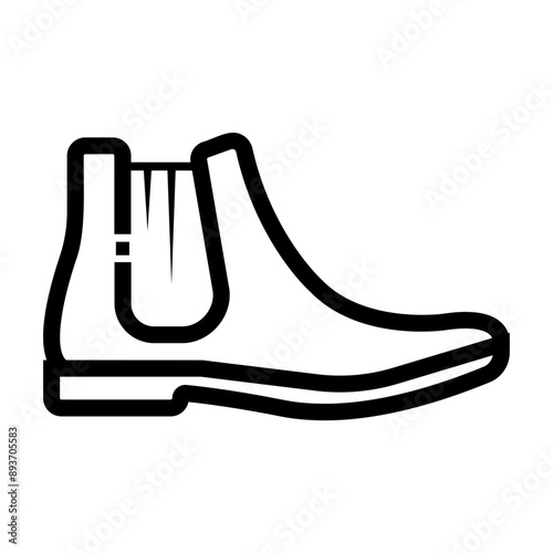 chelsea boots Line Icon