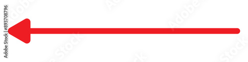 Long arrow icon vector. Red long arrow vector. flat style Arrow symbol. RED of an arrow on a white background. vector illustration.