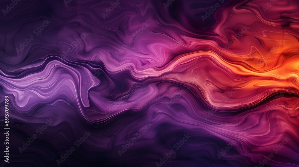 Obraz premium Abstract colorful gradient flow with purple and orange tones, perfect for backgrounds, wallpapers, and stylish design projects.