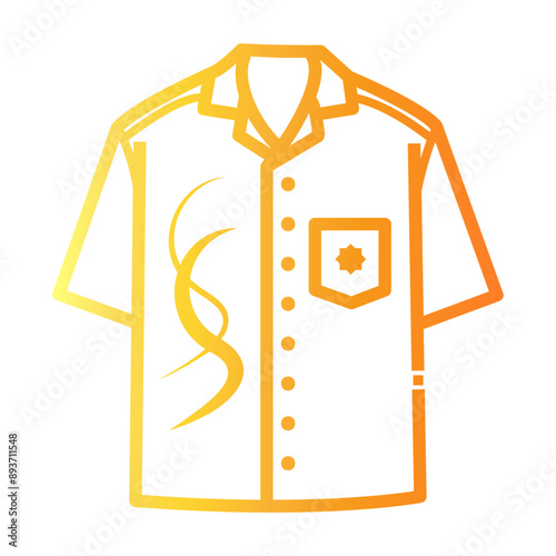 oversize shirt Line Gradient Icon