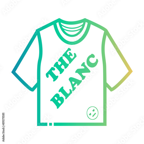 oversize tshirt Line Gradient Icon