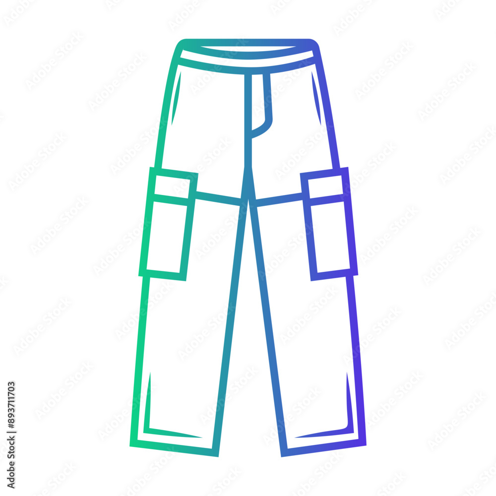cargo pants Line Gradient Icon cargo pants Line Gradient Icon