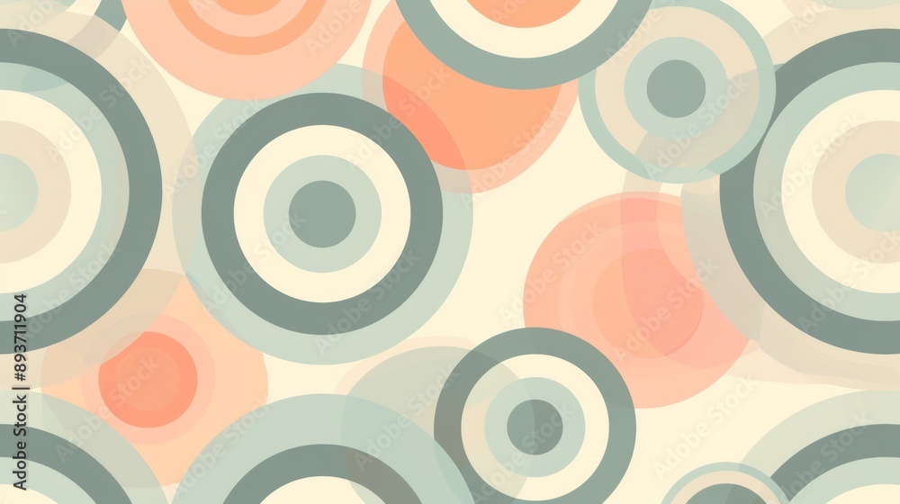 A pattern of circles in various sizes and colors
