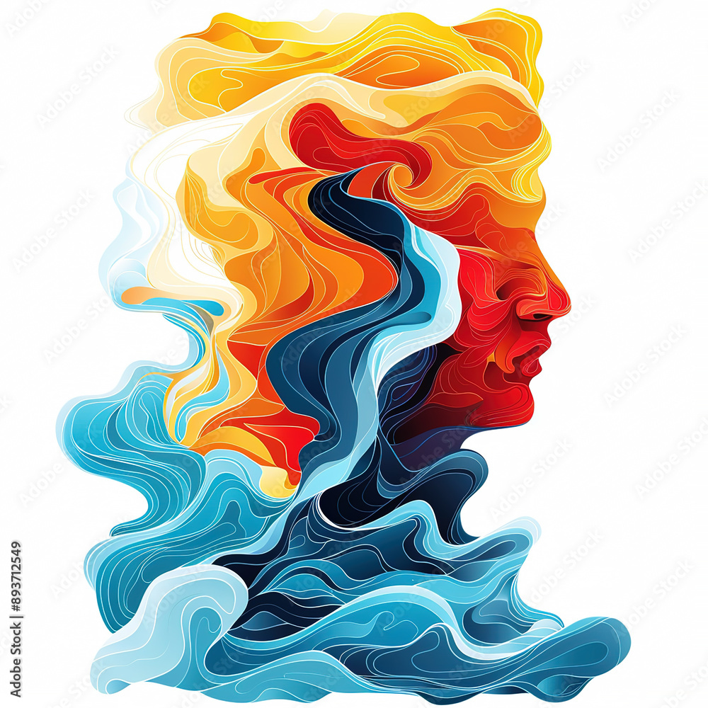 Dynamic color wave pattern illustration Dynamic color wave pattern illustration