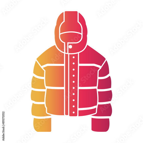 puffer jacket Gradient icon